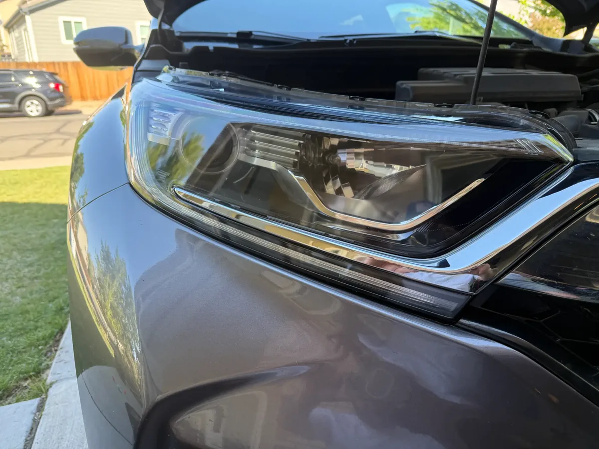Honda CR-V headlight restoration result, crystal clear, Denver Metro, CO, Headlight Boost